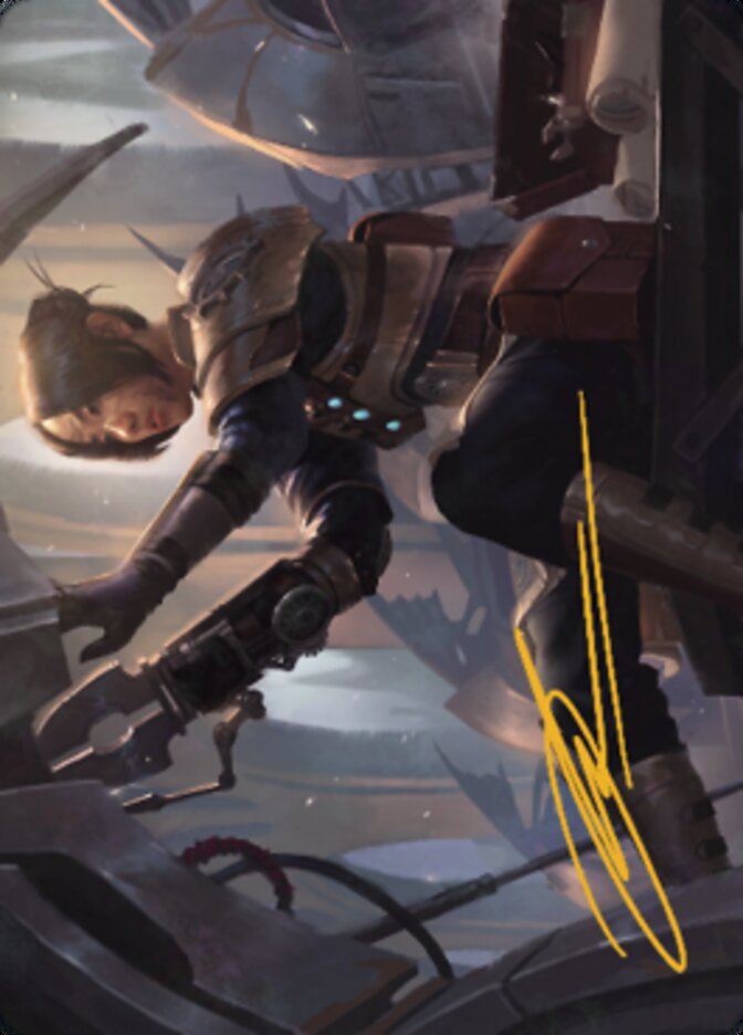 Thopter Mechanic Art Card (Gold-Stamped Signature) [The Brothers' War Art Series] | Exor Games Truro