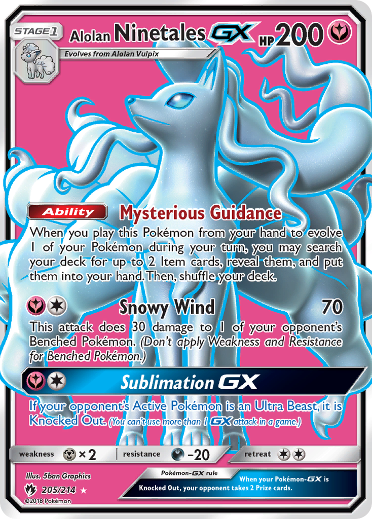 Alolan Ninetales GX (205/214) [Sun & Moon: Lost Thunder] | Exor Games Truro