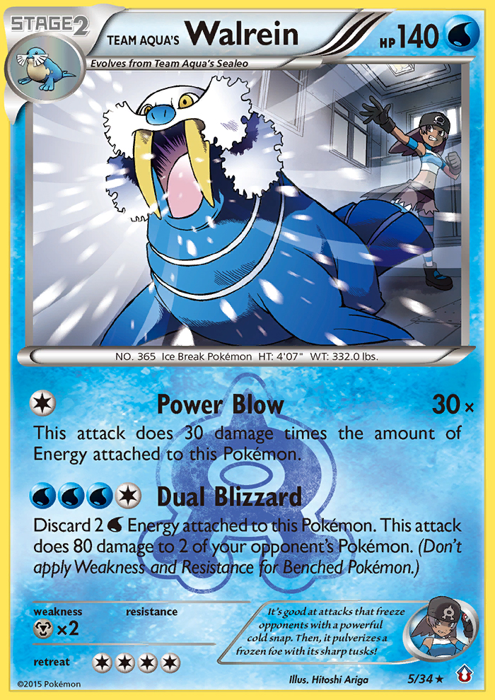 Team Aqua's Walrein (5/34) [XY: Double Crisis] | Exor Games Truro