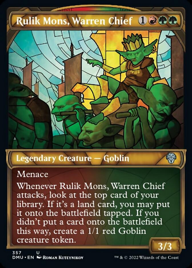 Rulik Mons, Warren Chief (Showcase Textured) [Dominaria United] | Exor Games Truro