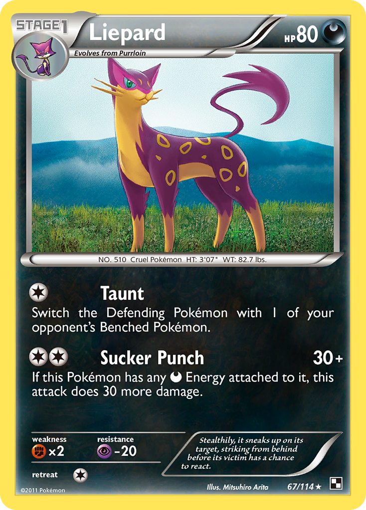Liepard (67/114) [Black & White: Base Set] | Exor Games Truro