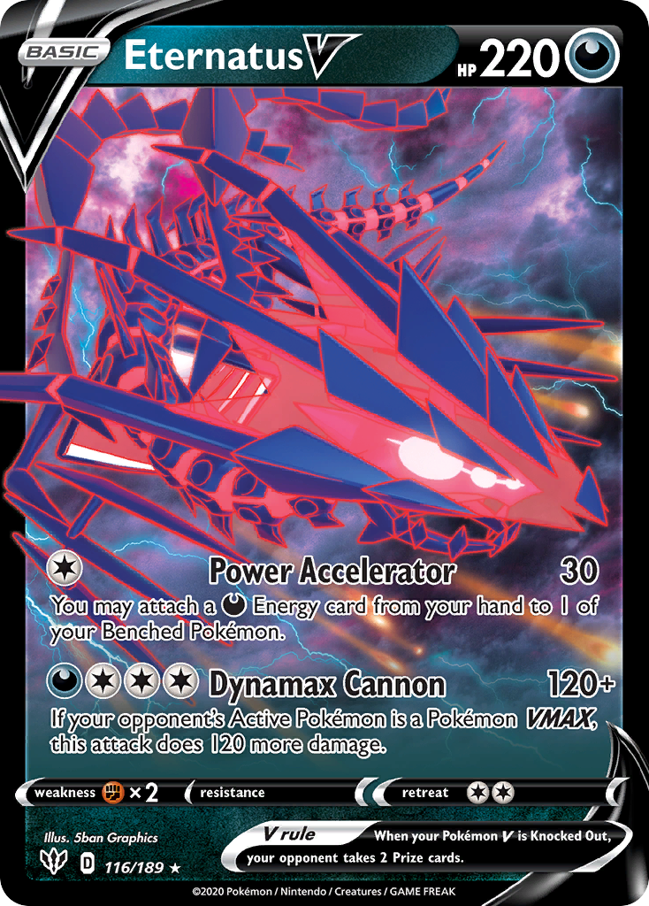 Eternatus V (116/189) (Jumbo Card) [Sword & Shield: Darkness Ablaze] | Exor Games Truro