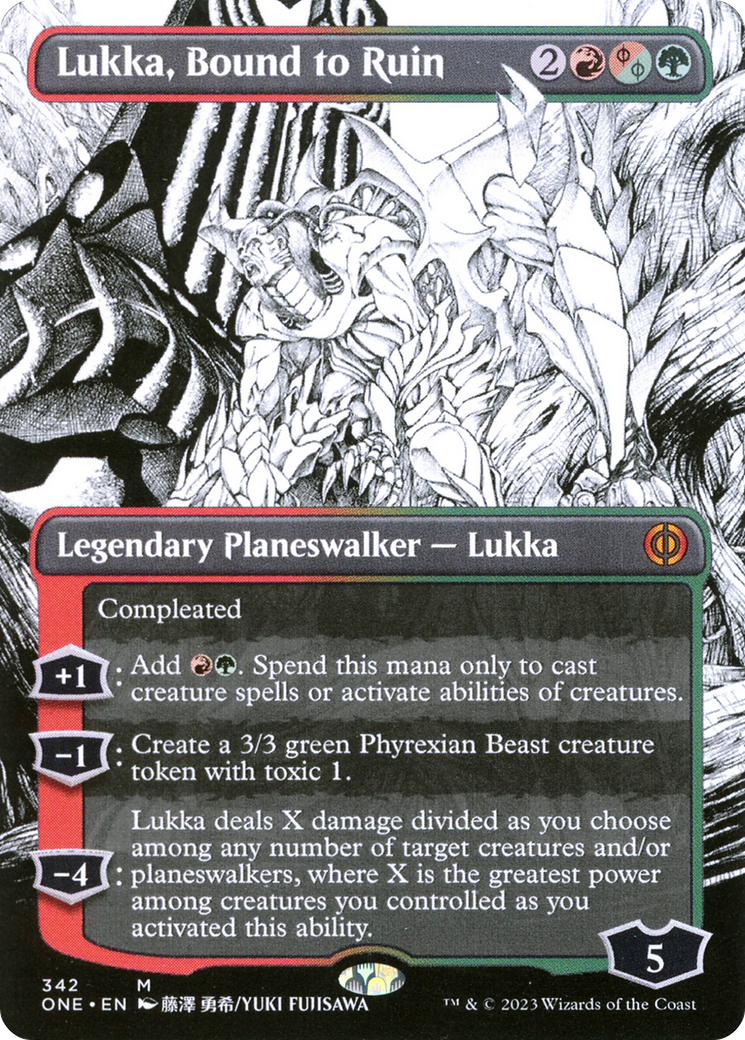 Lukka, Bound to Ruin (Borderless Manga) [Phyrexia: All Will Be One] | Exor Games Truro