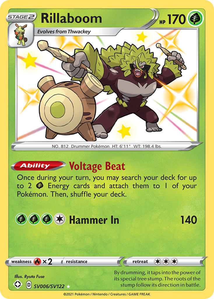 Rillaboom (SV006/SV122) [Sword & Shield: Shining Fates] | Exor Games Truro