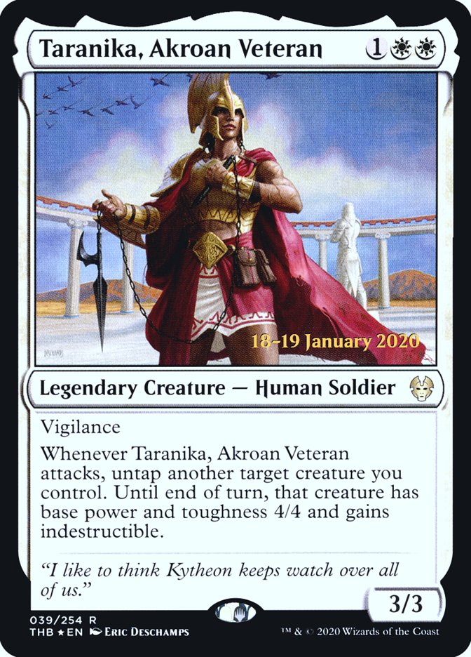 Taranika, Akroan Veteran [Theros Beyond Death Prerelease Promos] | Exor Games Truro