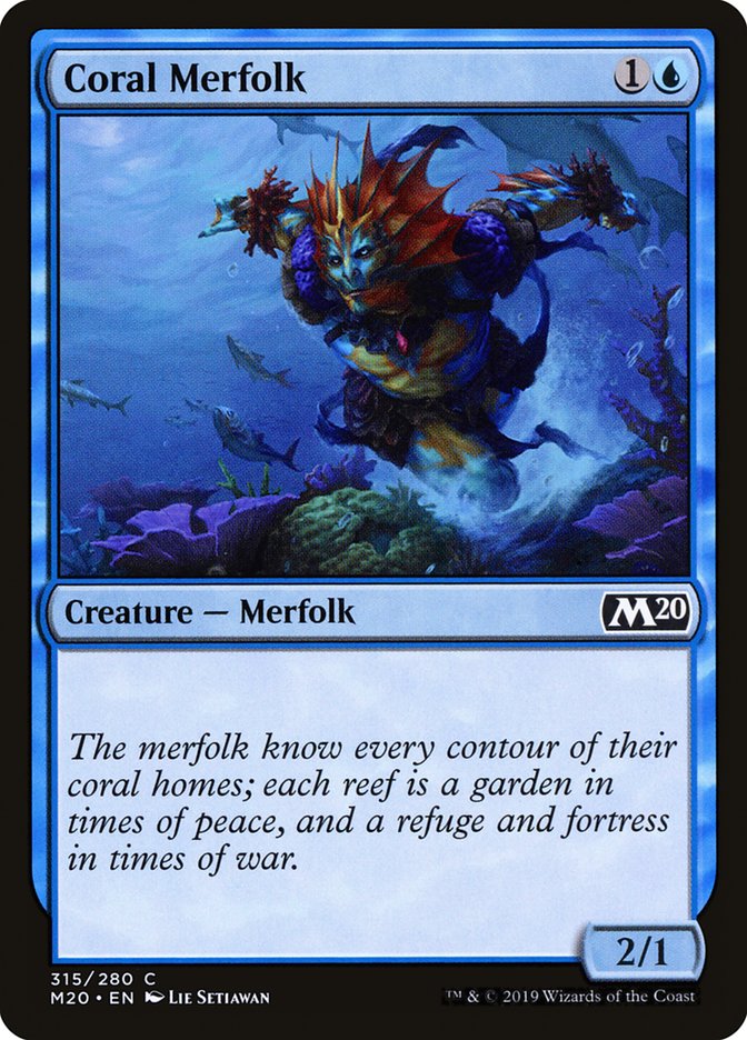 Coral Merfolk [Core Set 2020] | Exor Games Truro