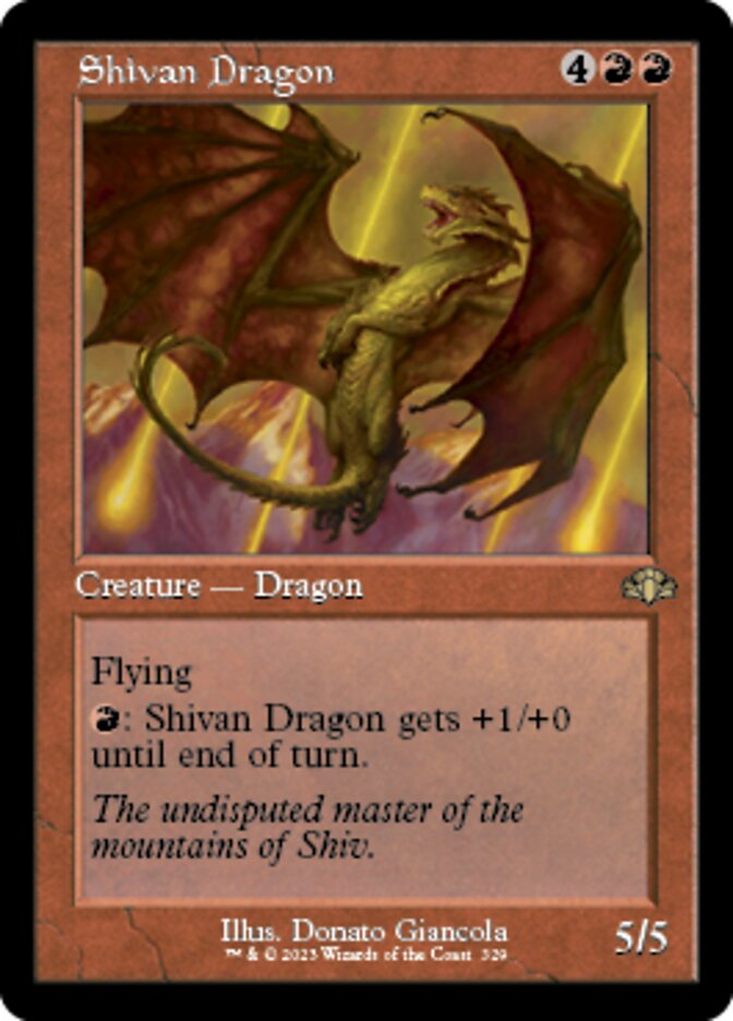 Shivan Dragon (Retro) [Dominaria Remastered] | Exor Games Truro