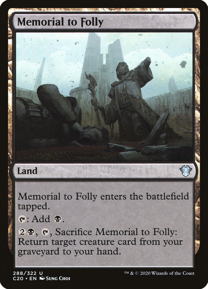 Memorial to Folly [Commander 2020] | Exor Games Truro