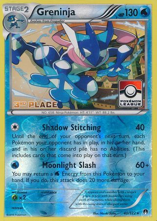 Greninja (40/122) (League Promo 3rd Place) [XY: BREAKpoint] | Exor Games Truro