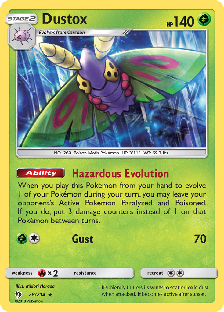 Dustox (28/214) [Sun & Moon: Lost Thunder] | Exor Games Truro