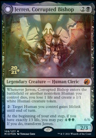 Jerren, Corrupted Bishop // Ormendahl, the Corrupted [Innistrad: Midnight Hunt Prerelease Promos] | Exor Games Truro