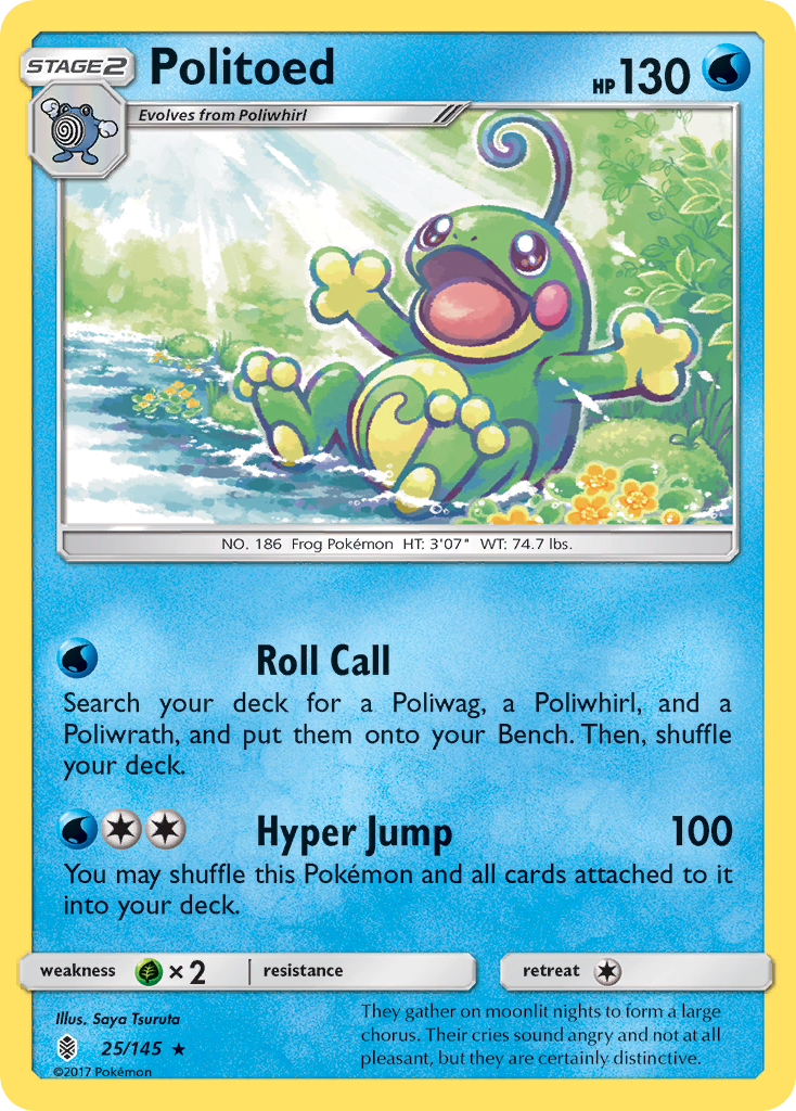 Politoed (25/145) [Sun & Moon: Guardians Rising] | Exor Games Truro