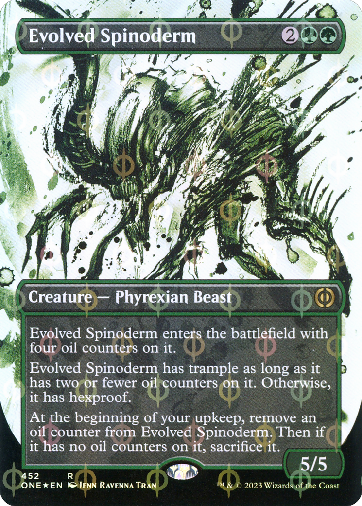 Evolved Spinoderm (Borderless Ichor Step-and-Compleat Foil) [Phyrexia: All Will Be One] | Exor Games Truro