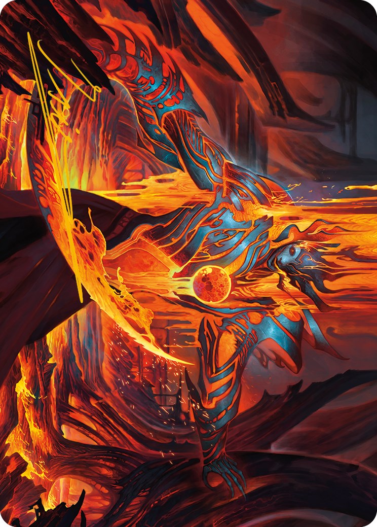 Free From Flesh Art Card (Gold-Stamped Signature) [Phyrexia: All Will Be One Art Series] | Exor Games Truro