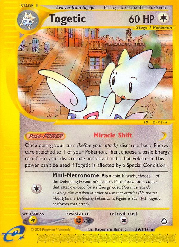 Togetic (39/147) [Aquapolis] | Exor Games Truro