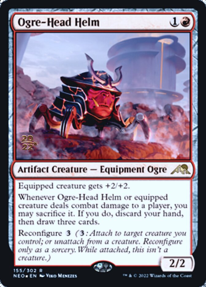 Ogre-Head Helm [Kamigawa: Neon Dynasty Prerelease Promos] | Exor Games Truro