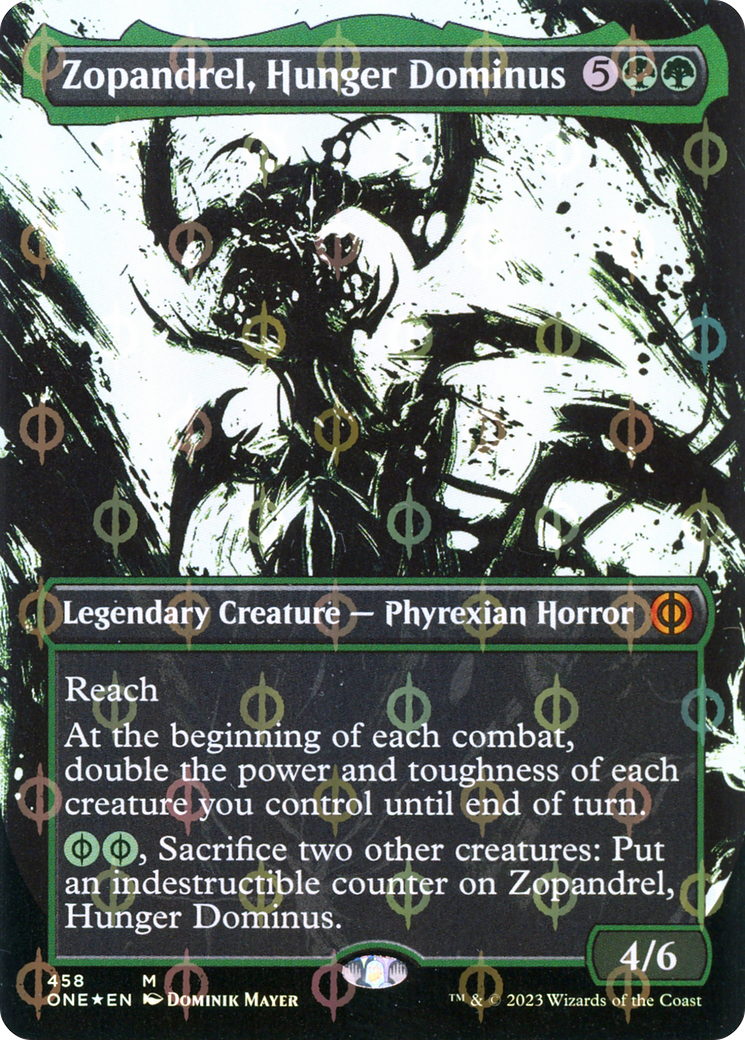 Zopandrel, Hunger Dominus (Borderless Ichor Step-and-Compleat Foil) [Phyrexia: All Will Be One] | Exor Games Truro