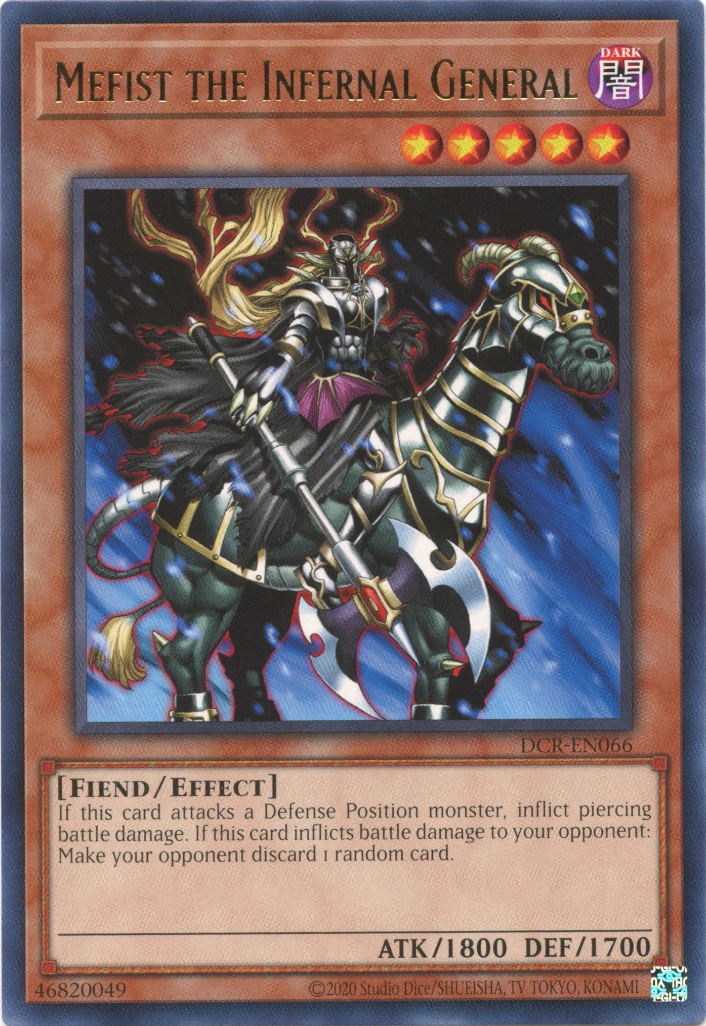 Mefist the Infernal General (25th Anniversary) [DCR-EN066] Rare | Exor Games Truro