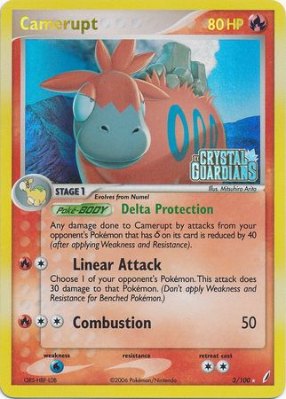 Camerupt (3/100) (Stamped) [EX: Crystal Guardians] | Exor Games Truro