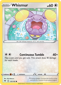 Whismur (135/185) [Sword & Shield: Vivid Voltage] | Exor Games Truro