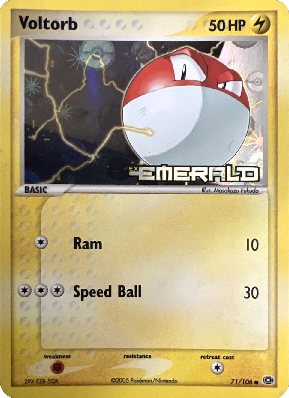 Voltorb (71/106) (Stamped) [EX: Emerald] | Exor Games Truro