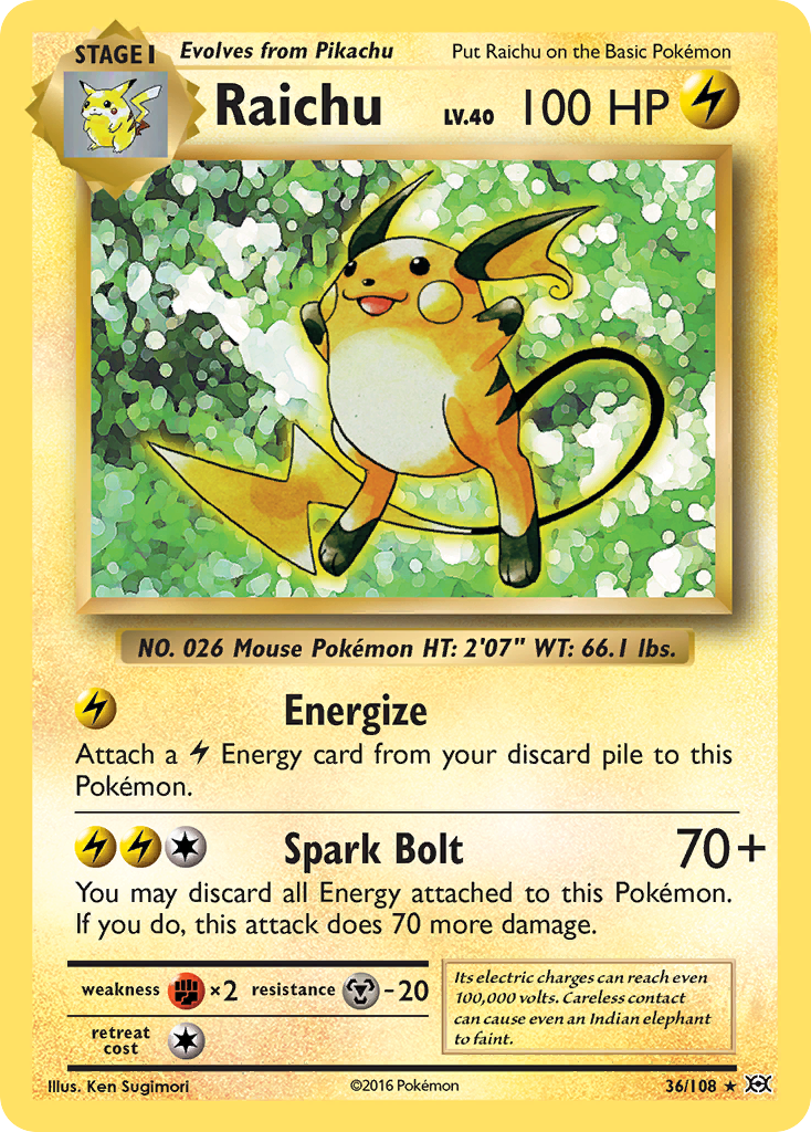 Raichu (36/108) [XY: Evolutions] | Exor Games Truro