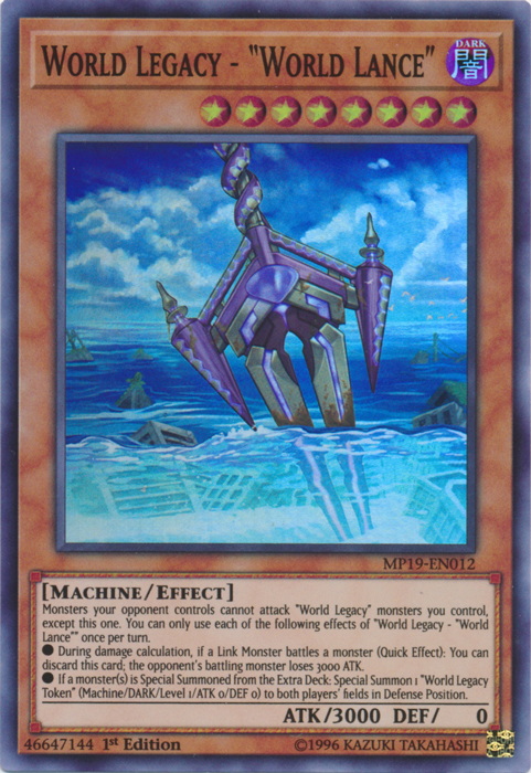 World Legacy - "World Lance" [MP19-EN012] Super Rare | Exor Games Truro