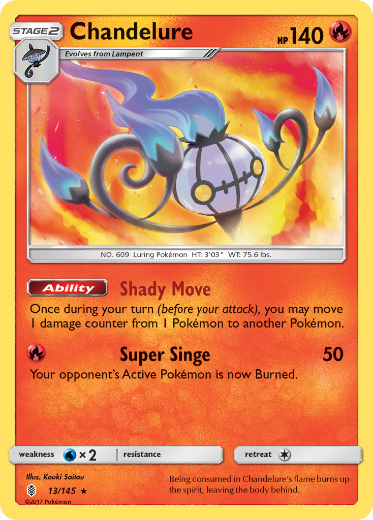 Chandelure (13/145) [Sun & Moon: Guardians Rising] | Exor Games Truro