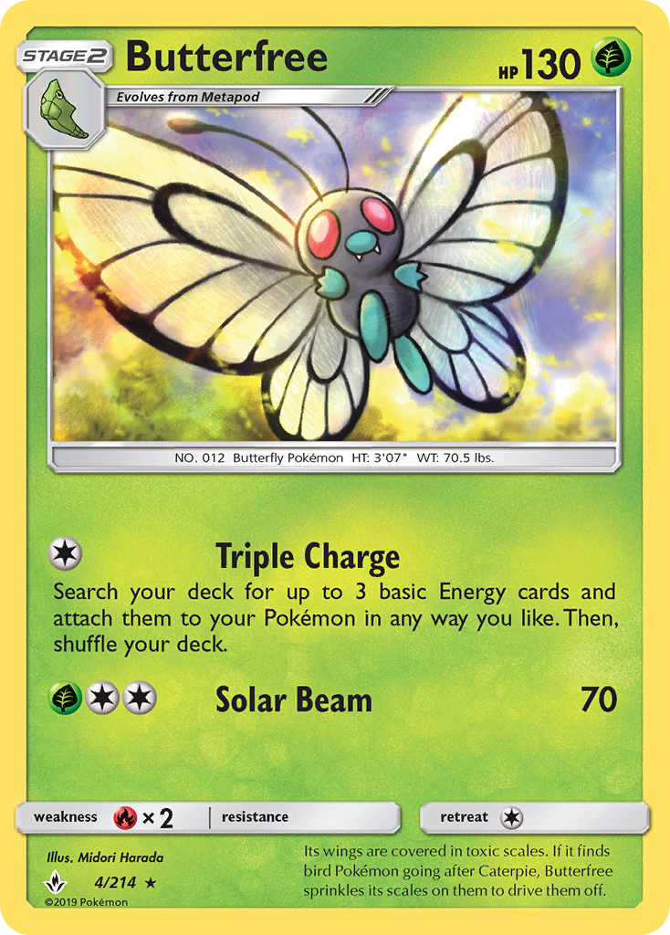 Butterfree (4/214) [Sun & Moon: Unbroken Bonds] | Exor Games Truro