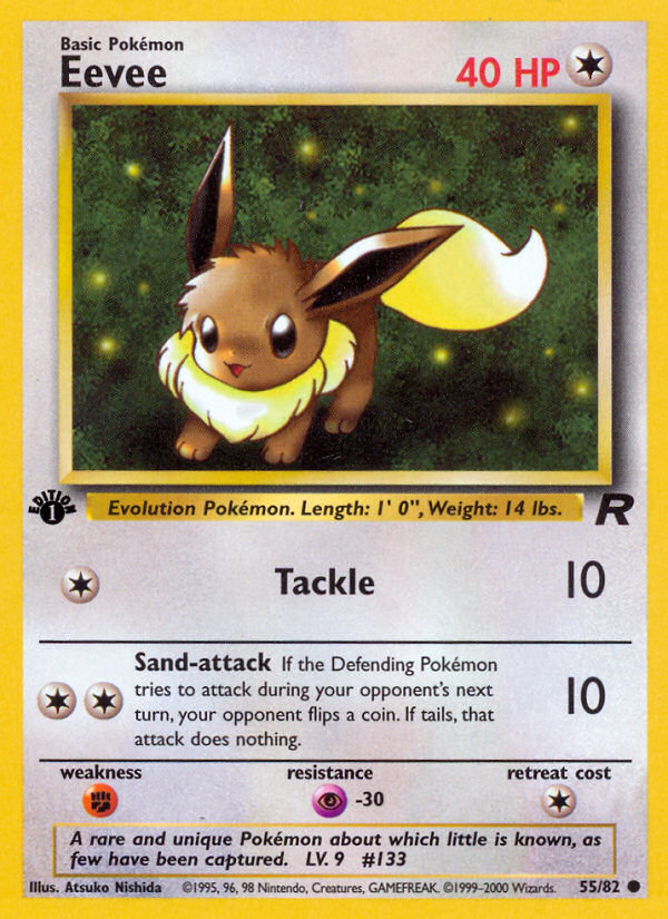 Eevee (55/82) [Team Rocket 1st Edition] | Exor Games Truro