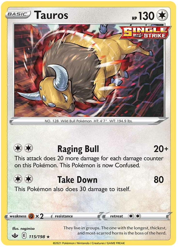 Tauros (115/198) [Sword & Shield: Chilling Reign] | Exor Games Truro