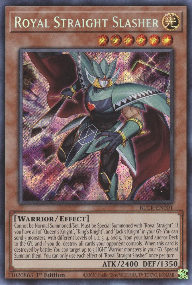 Royal Straight Slasher [BLCR-EN001] Secret Rare | Exor Games Truro