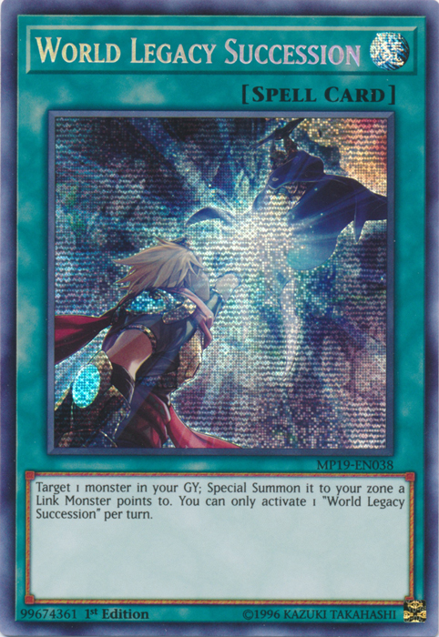 World Legacy Succession [MP19-EN038] Prismatic Secret Rare | Exor Games Truro