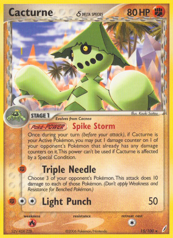 Cacturne (15/100) (Delta Species) [EX: Crystal Guardians] | Exor Games Truro