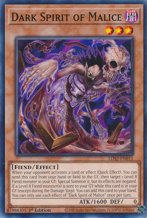 Dark Spirit of Malice [LDS3-EN011] Common | Exor Games Truro