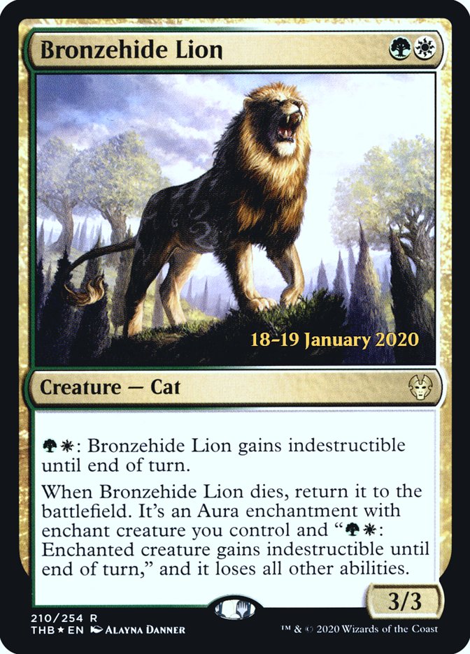 Bronzehide Lion [Theros Beyond Death Prerelease Promos] | Exor Games Truro