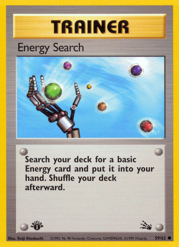 Energy Search (59/62) [Fossil 1st Edition] | Exor Games Truro