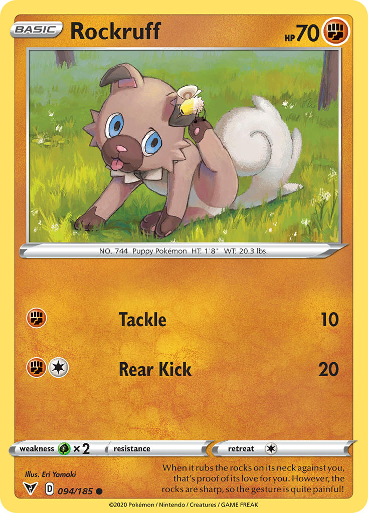 Rockruff (094/185) [Sword & Shield: Vivid Voltage] | Exor Games Truro