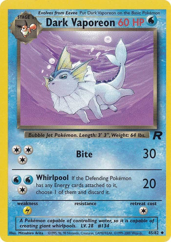 Dark Vaporeon (45/82) [Team Rocket Unlimited] | Exor Games Truro