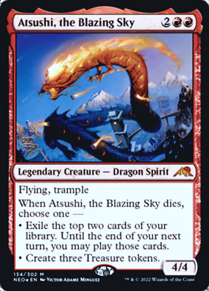 Atsushi, the Blazing Sky [Kamigawa: Neon Dynasty Prerelease Promos] | Exor Games Truro