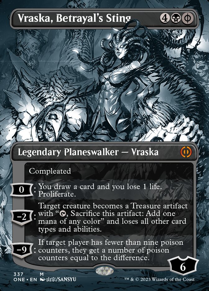 Vraska, Betrayal's Sting (Borderless Manga) [Phyrexia: All Will Be One] | Exor Games Truro