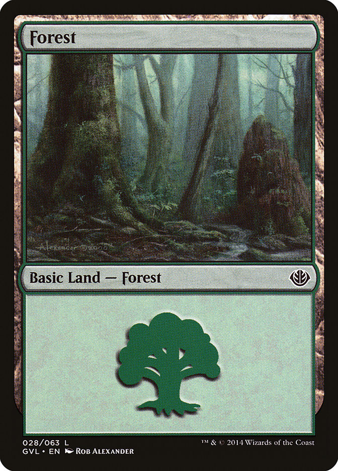 Forest (28) (Garruk vs. Liliana) [Duel Decks Anthology] | Exor Games Truro