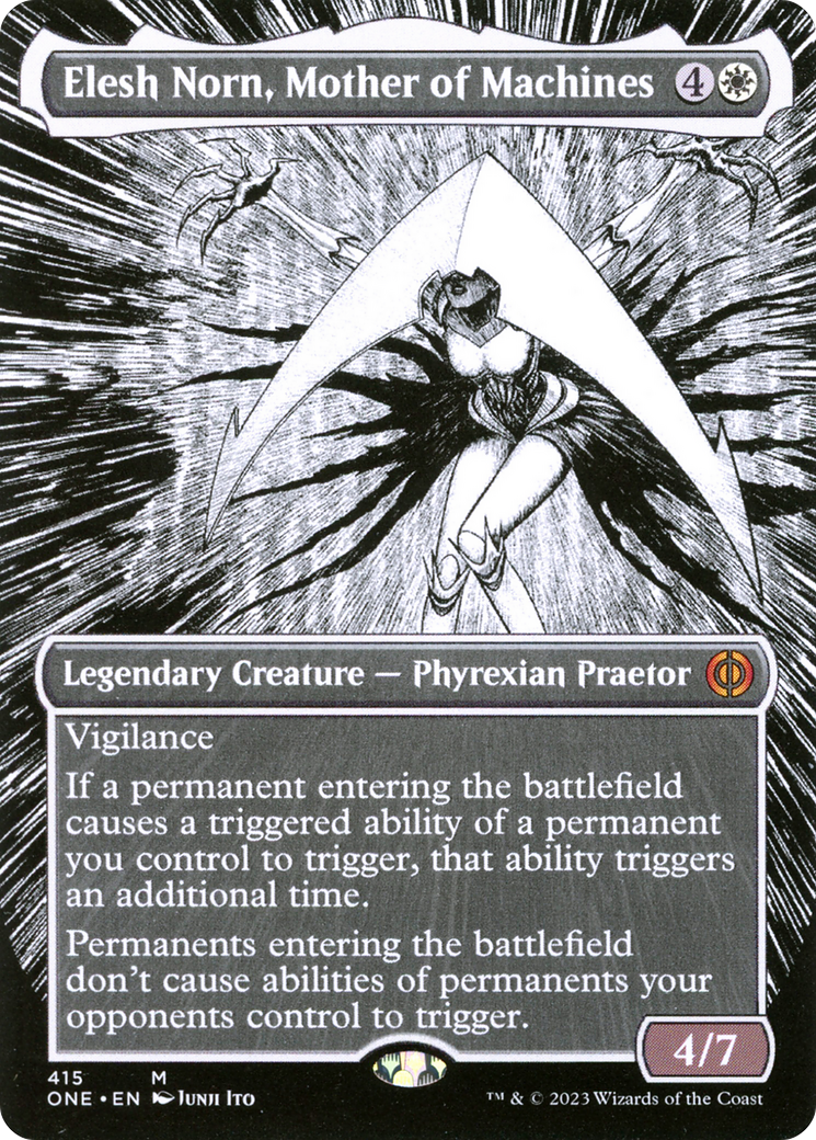 Elesh Norn, Mother of Machines (Borderless Manga) [Phyrexia: All Will Be One] | Exor Games Truro