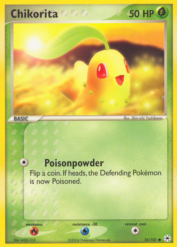 Chikorita (55/101) [EX: Hidden Legends] | Exor Games Truro