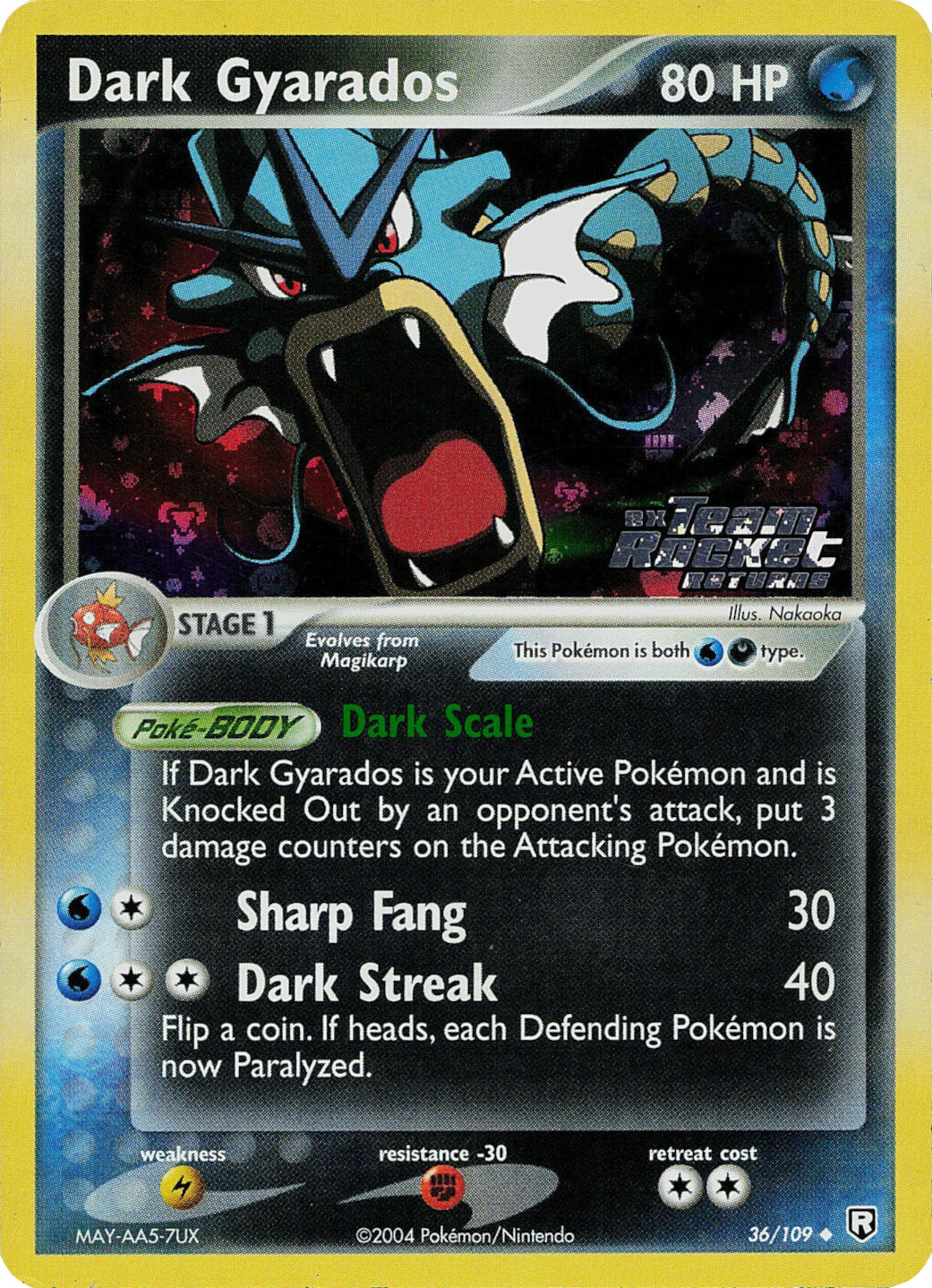 Dark Gyarados (36/109) (Stamped) [EX: Team Rocket Returns] | Exor Games Truro