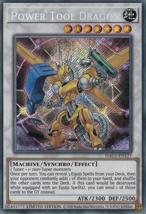 Power Tool Dragon [HAC1-EN177] Secret Rare | Exor Games Truro