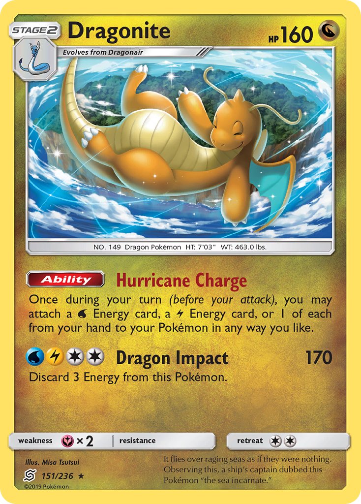 Dragonite (151/236) (Cracked Ice Holo) (Theme Deck Exclusives) [Sun & Moon: Unified Minds] | Exor Games Truro
