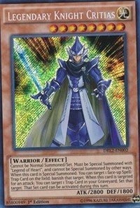 Legendary Knight Critias [DRL2-EN002] Secret Rare | Exor Games Truro