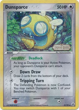 Dunsparce (31/92) (Stamped) [EX: Legend Maker] | Exor Games Truro