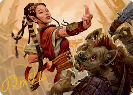 Half-Elf Monk Art Card (Gold-Stamped Signature) [Dungeons & Dragons: Adventures in the Forgotten Realms Art Series] | Exor Games Truro